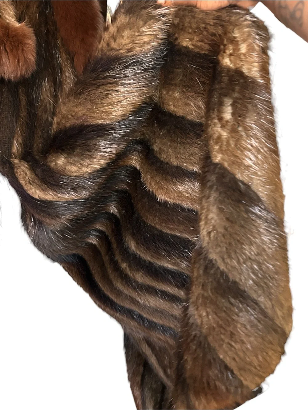 Fur Coat Vintage Long Hair Beaver Fox Shawl Collar Après Ski 80s Glam Plush Shag